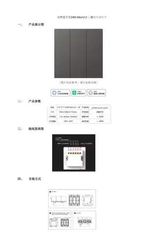 自然爱开关SW6 Mesh2.0 三键